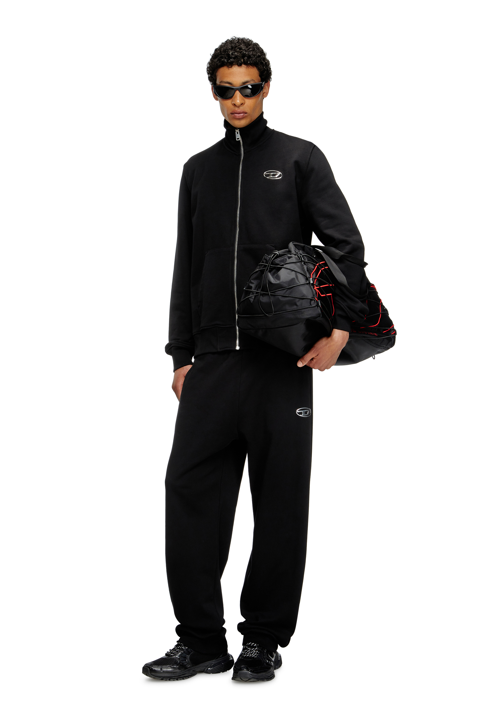 Diesel - TECH-D DUFFLE X, Unisex's Tech-D-Nylon duffle bag with Oval D embroidery in Black - 2